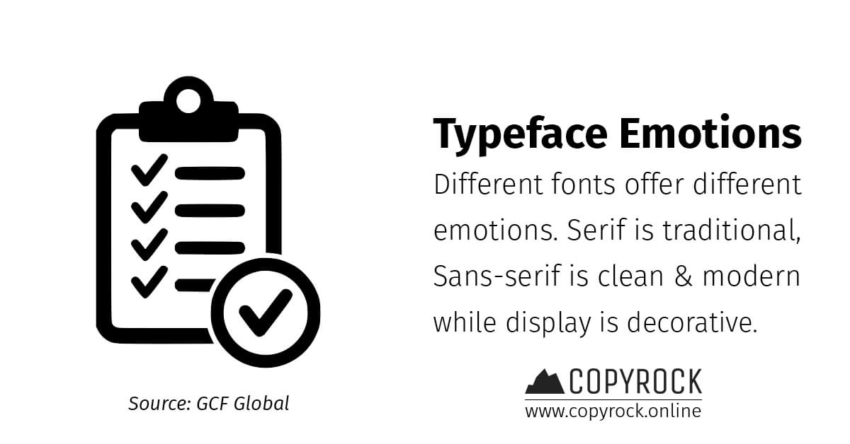design tips statistics typeface emotions